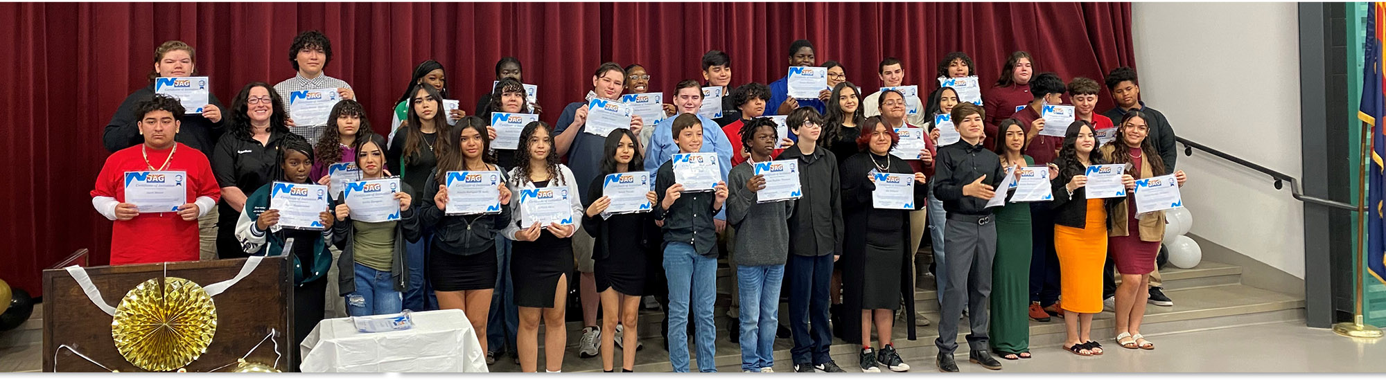 8th graders celebrate JAG Initiation an Installation Ceremony