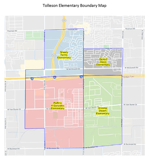 Tolleson Elementary Boundary Map